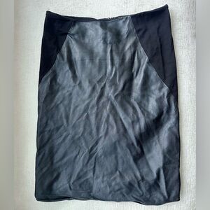 Theory Genuine Leather Pencil Skirt
